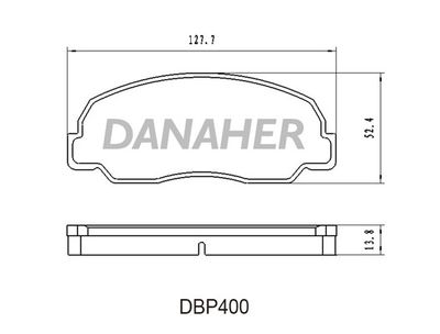 DBP400 DANAHER Комплект тормозных колодок, дисковый тормоз