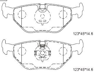 KD6737 ASIMCO Комплект тормозных колодок, дисковый тормоз