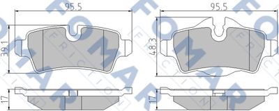 FO845081 FOMAR Friction Комплект тормозных колодок, дисковый тормоз