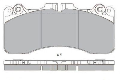 121633 E.T.F. Комплект тормозных колодок, дисковый тормоз