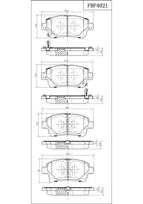 FBP4021 FI.BA Комплект тормозных колодок, дисковый тормоз