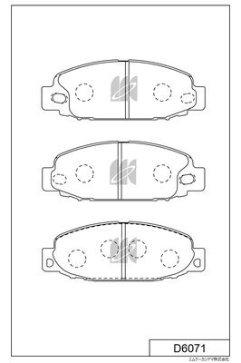 D6071 MK Kashiyama Комплект тормозных колодок, дисковый тормоз
