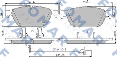 FO998981 FOMAR Friction Комплект тормозных колодок, дисковый тормоз