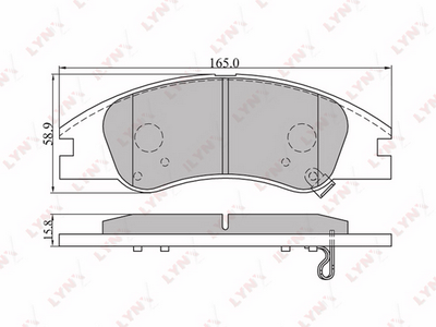 BD4402 LYNXauto Комплект тормозных колодок, дисковый тормоз