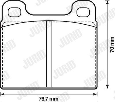 571236D JURID Комплект тормозных колодок, дисковый тормоз