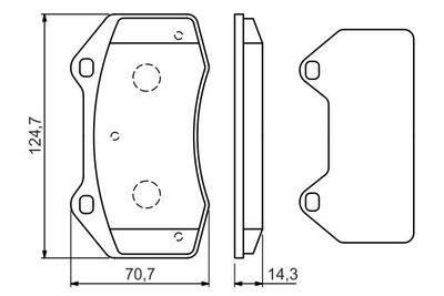 0986494551 BOSCH Комплект тормозных колодок, дисковый тормоз