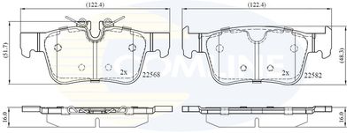 CBP02375 COMLINE Комплект тормозных колодок, дисковый тормоз