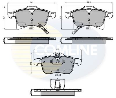 CBP31307 COMLINE Комплект тормозных колодок, дисковый тормоз