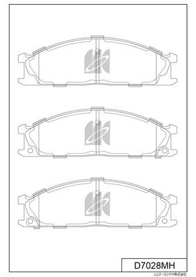 D7028MH MK Kashiyama Комплект тормозных колодок, дисковый тормоз