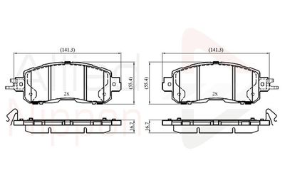 ADB32573 COMLINE Комплект тормозных колодок, дисковый тормоз