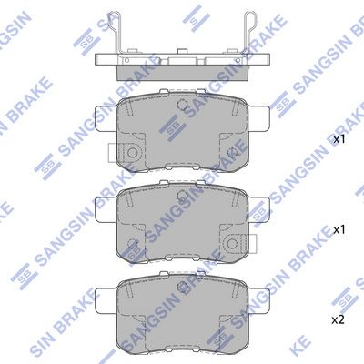 SP2103 Hi-Q Комплект тормозных колодок, дисковый тормоз