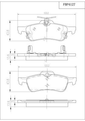 FBP4127 FI.BA Комплект тормозных колодок, дисковый тормоз