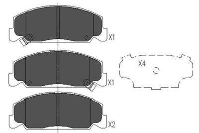 KBP2024 KAVO PARTS Комплект тормозных колодок, дисковый тормоз