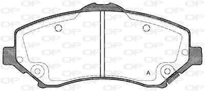 BPA125902 OPEN PARTS Комплект тормозных колодок, дисковый тормоз