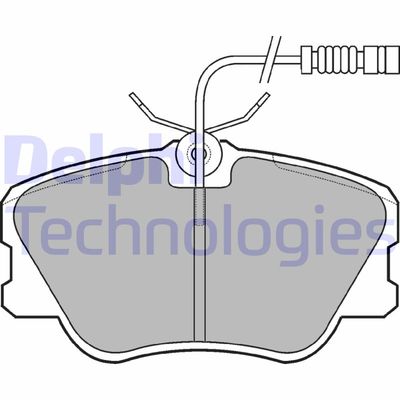 LP608 DELPHI Комплект тормозных колодок, дисковый тормоз