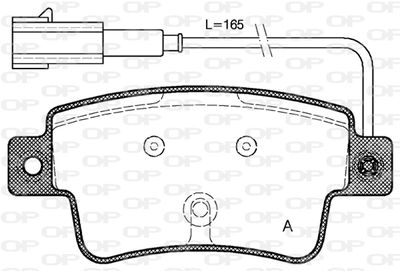 BPA119802 OPEN PARTS Комплект тормозных колодок, дисковый тормоз