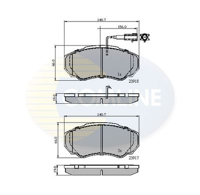 CBP11040 COMLINE Комплект тормозных колодок, дисковый тормоз