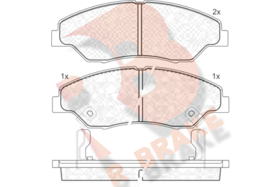 RB1370 R BRAKE Комплект тормозных колодок, дисковый тормоз