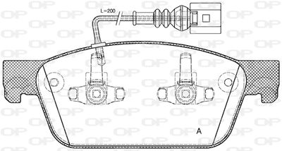 BPA144001 OPEN PARTS Комплект тормозных колодок, дисковый тормоз