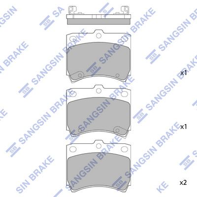 SP1049 Hi-Q Комплект тормозных колодок, дисковый тормоз