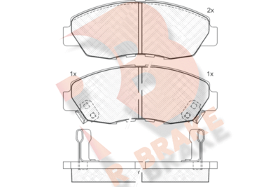 RB1329 R BRAKE Комплект тормозных колодок, дисковый тормоз