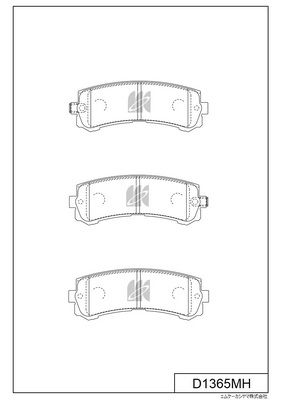 D1365MH MK Kashiyama Комплект тормозных колодок, дисковый тормоз