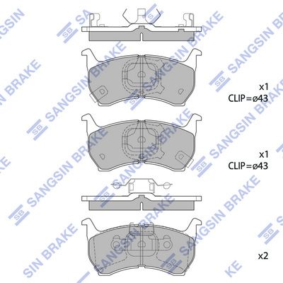 SP1051 Hi-Q Комплект тормозных колодок, дисковый тормоз