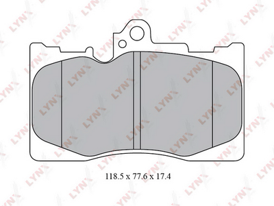 BD7566 LYNXauto Комплект тормозных колодок, дисковый тормоз