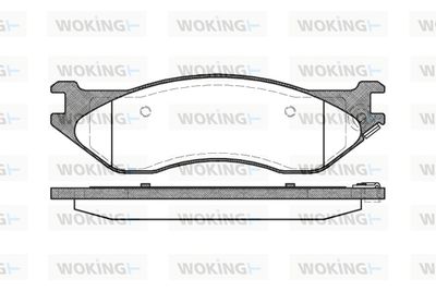 P987304 WOKING Комплект тормозных колодок, дисковый тормоз