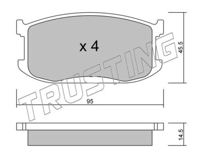 4830 TRUSTING Комплект тормозных колодок, дисковый тормоз