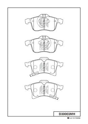 D30003MH MK Kashiyama Комплект тормозных колодок, дисковый тормоз