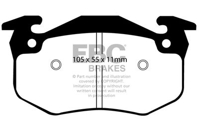 DP3983C EBC Brakes Комплект тормозных колодок, дисковый тормоз