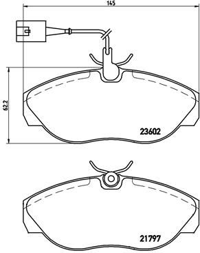 P23083 BREMBO Комплект тормозных колодок, дисковый тормоз