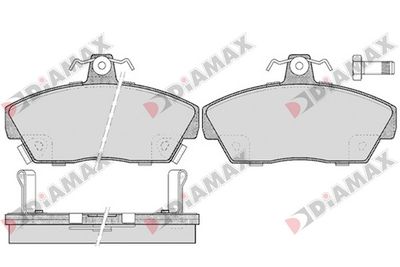 N09206 DIAMAX Комплект тормозных колодок, дисковый тормоз