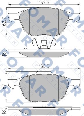 FO914581 FOMAR Friction Комплект тормозных колодок, дисковый тормоз