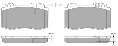 FBP129901 FREMAX Комплект тормозных колодок, дисковый тормоз