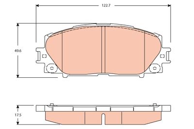 GDB3459 TRW Комплект тормозных колодок, дисковый тормоз