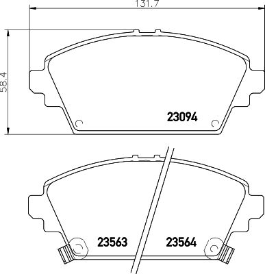 PCP1246 DON Комплект тормозных колодок, дисковый тормоз