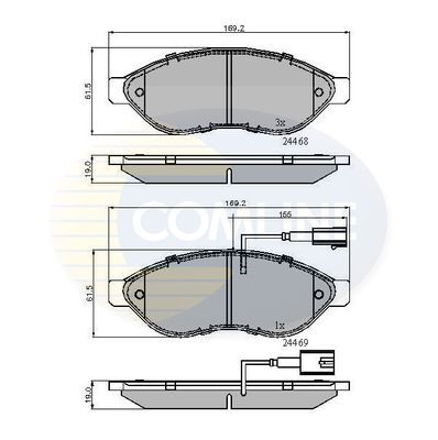 CBP11589 COMLINE Комплект тормозных колодок, дисковый тормоз