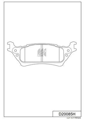 D20085H MK Kashiyama Комплект тормозных колодок, дисковый тормоз