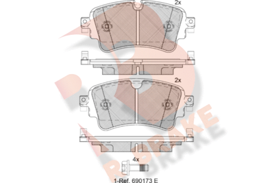 RB2256 R BRAKE Комплект тормозных колодок, дисковый тормоз