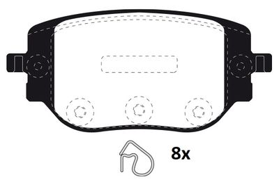 RA13510 RAICAM Комплект тормозных колодок, дисковый тормоз