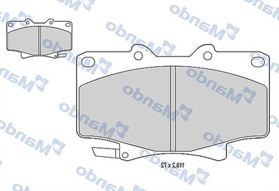 MBF015856 MANDO Комплект тормозных колодок, дисковый тормоз