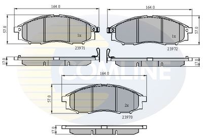 CBP31193 COMLINE Комплект тормозных колодок, дисковый тормоз