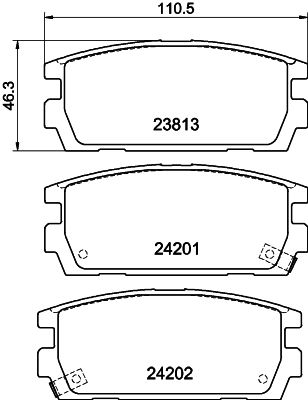 8DB355011841 HELLA PAGID Комплект тормозных колодок, дисковый тормоз