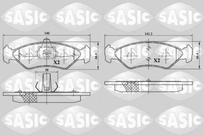 6216049 SASIC Комплект тормозных колодок, дисковый тормоз