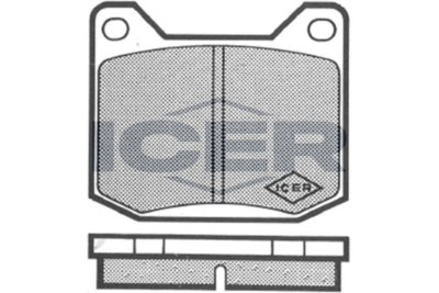 180217 ICER Комплект тормозных колодок, дисковый тормоз