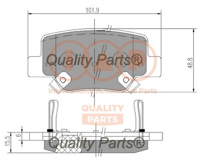 70417202 IAP QUALITY PARTS Комплект тормозных колодок, дисковый тормоз