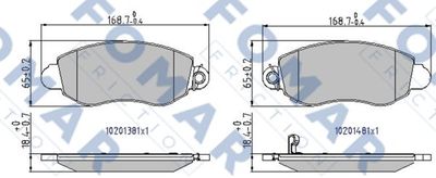 FO904881 FOMAR Friction Комплект тормозных колодок, дисковый тормоз