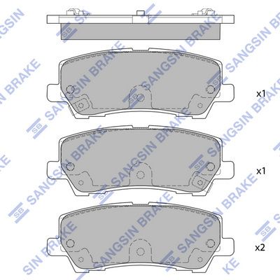 SP4068 Hi-Q Комплект тормозных колодок, дисковый тормоз